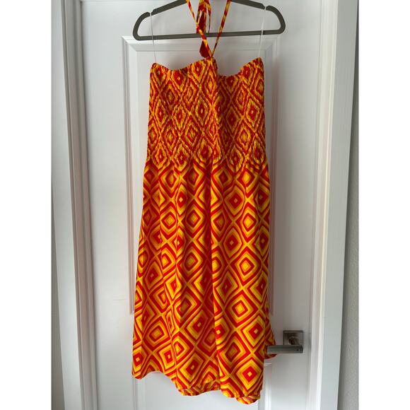 Gypsie Blu Orange Halter Dress NWT Size 3X - Picture 2 of 6